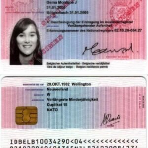 Echter belgischer Aufenthaltstitel registriert und biometrisch
