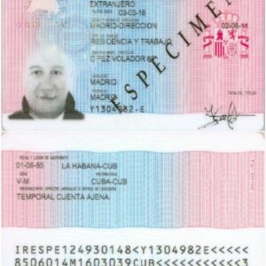 Offizieller spanischer Aufenthaltstitel registriert und biometrisch